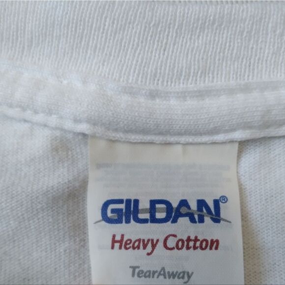 Gildan White Unisex Short Sleeve Glitterbug Animal Farm Band T-Shirt Adult Small - Picture 3 of 8